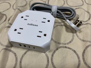 未使用品 JcBlaon 電源ストリップ 米国用コンセント電源タップ8口＆USBポート4口 type-C 100-240V