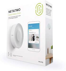 NETATMO ネタトモ 大音量サイレンで警告！強盗　泥棒　退散 在宅、不在時でも！ 高齢者宅も安心 スマートセンサー アラーム 防犯 NIS01-P