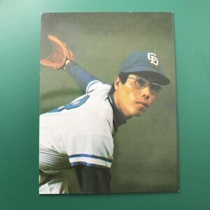 美品　バット版　表面表記なし　裏面左バット　1973年　カルビー　プロ野球カード　73年　70番　中日　稲葉　　【管理NO:4-97】