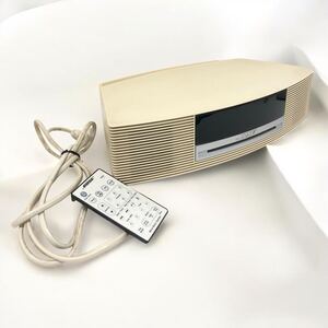 ●I0118D BOSE AWRCCC CDプレーヤー ボーズ music リモコン付 CD Wave 通電のみ確認済み ベージュ WAVE MUSIC system 