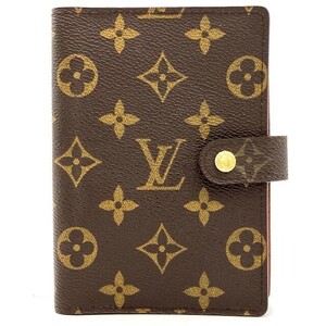 仙58 Louis Vuitton R20005 モノグラム アジェンダ PM 手帳カバー ブラウン系 ルイヴィトン LV 6穴式 スケジュール帳 ノート