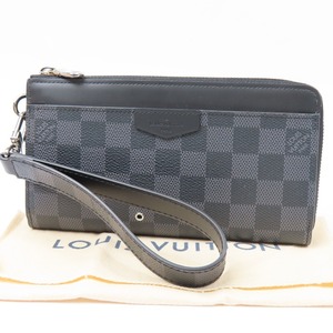 96137★1円スタート★LOUIS VUITTON ルイヴィトン 未使用品 ジッピードラゴンヌ S金具 ダミエグラフィット L字ファスナー長財布 PVC