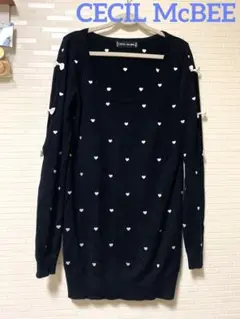 CECILMcBEE セシルマクビー【美品】袖空きハートニット