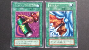 「トゲトゲ神の殺虫剤」「神の息吹」 レア×2 初期 極美品 遊戯王