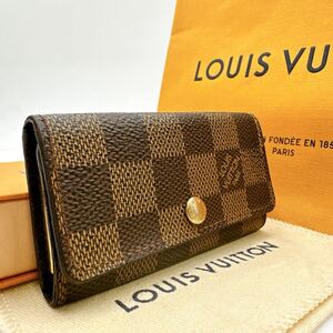 3746【美品】LOUIS VUITTON ルイヴィトン ダミエ ミュルティクレ4 4連キーケース 鍵入れ N62631/TH0012