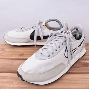 z4243 ナイキ ワッフル トレーナー US9 27.0cm/白 ホワイト 黒 ブラック 灰 グレー NIKE WAFFLE TRAINER 2 メンズ スニーカー 中古