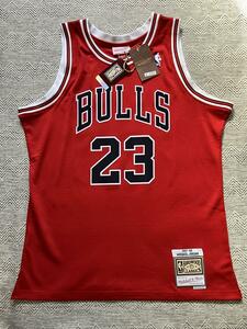 【未使用品】 NBA BULLS マイケル・ジョーダン JORDAN #23 ★シカゴ・ブルズ ユニフォーム ゲームシャツ ジャージ　L　美品　赤