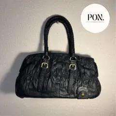 leather gimmick shoulder hand bag  Y2K