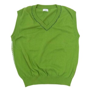 アレッジ ALLEGE 19SS AH19S-KN04 Hand stich knit vest 強燃糸 ニット ベスト グリーン系 3【中古】