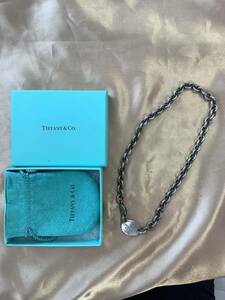 TIFFANY&Co ティファニー シルバー 925ブレスレット オーバルタグ　ネックレス 503