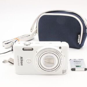 【極美品】 Nikon ニコン COOLPIX S6900 クールピクス コンパクトデジタルカメラ ポーチ付き nikon ホワイト 55018