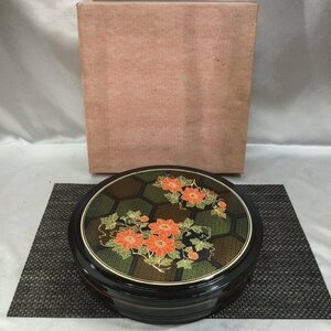 【中古/長期保管品/TO】ちらし寿司 寿司桶 寿司器 蓋付 約29.5cm 合成漆器 和食器　MZ0612