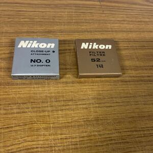 ★Nikon/ニコン クローズアップレンズ No.0 Nikon レンズフィルター Y48 52mm