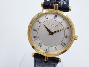 355809【1円スタート】GUCCI グッチ 稼動品 シェリーライン ホワイト文字盤 レディース 時計 クオーツ ケース30mm