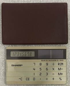 家電 事務 レトロ SHARP EL-868S CARD 小型電卓 中古 動作確認済み 定形外発送 昭和 シャープ 計算機 専用ケース付 ソーラーパネル部分キズ