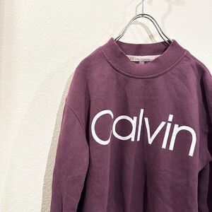 カルバンクライン　Calvin Klein　スウェット　プリント　ボルドー　/Y2583