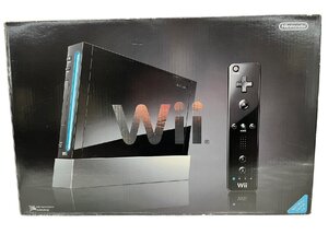 【送料無料】Nintendo ニンテンドー Wii 本体 RVL-S-KJ ブラック 箱付き ソフト付き ソフト4個 中古 現状品