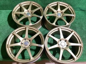 YOKOHAMA ヨコハマ AVS Model7 モデル7 ゴールド 18インチアルミ ホイール 8J ＋45 5H PCD114.3 4本セット