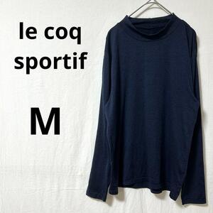 ＊le coq sportif＊アンダーウェア ハイネック インナー ストレッチ 紺色 M トップス