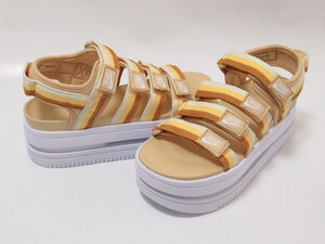 NIKE W ICON CLASSIC SANDAL ベージュ イエロー 26cm ナイキ レディース アイコン クラシック サンダル 厚底 DH0223-200