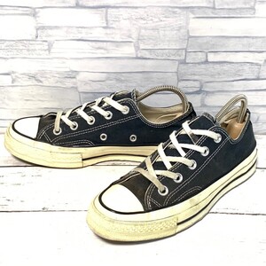 R7577bL CONVERSE コンバース CHUCK 70 OX 162058C チャックテイラー ロー CT70 ブラック ローカットスニーカー サイズUK4 (23cm位)三ッ星