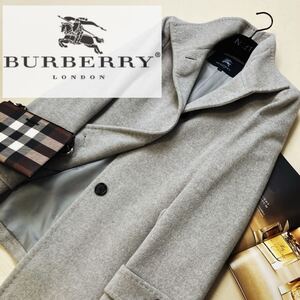 j4 綺麗 大きいサイズ　アンゴラ使用!!★参考価格15万●BURBERRY LONDON●高貴なコーデ　トレンチコート　バーバリーコート レディース 40