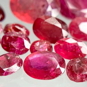 1円〜!!［天然ルビーおまとめ20ct］d 約4g ルース 裸石 宝石 ジュエリー jewelry ruby corundum コランダム 紅玉 w4タ49