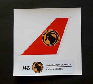  TAAG赤橙黒鹿■２枚セット■ANGOLA AIRLINES　 アンゴラ航空　　ステッカー■エアライン　飛行機　■海外旅行　留学　出張　スーツケース