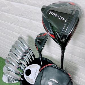 バッグ新品 STEALTH 初代ステルス XR 11本 キャディバッグ 男性 右利き 中古ゴルフクラブセット スチールシャフト 初心者 ハードヒッター