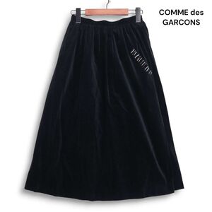 【希少 初期 70s~80s★ 未使用】 COMME des GARCONS コムデギャルソン 秋冬 ベロア ロング スカート Sz.F　レディース 黒　K4B00948_B#Q