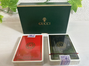 5335-75★未使用品♪GUCCI/グッチ OLD Gucci/オールドグッチ/トランプ/玩具/レア/稀少品/2セット付★