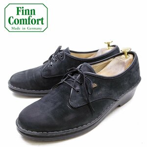 8-1/2表記　26.5㎝相当　Finn Comfort　フィンコンフォート　レザーシューズ　ブラック/24.3.3/P216