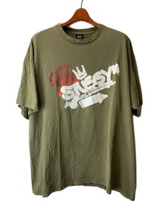 STUSSY◆Tシャツ/XL/コットン/KHK