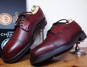 【試し履きのみ/ツリー付】英国製 CHEANEY/チーニー ケンゴン ストレートチップ 81/2G 27.5cm相応 ブラウン 送料無料/tricker