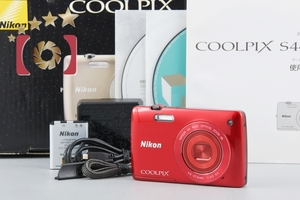 【中古】Nikon ニコン COOLPIX S4400 レッド コンパクトデジタルカメラ 元箱付き