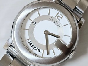 GUCCI グッチ Gタイムレス 日本限定500本 レアモデル☆【101M】ホワイト ラージフェイス 純正ブレス