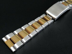 レックスタイプ★3連無垢コマ★オイスター★ゴールドコンビ★ステンレスブレス★時計ベルト★直カン18mm