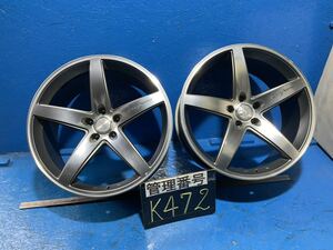 〈K472〉ホイール2本セット　Lxryhanes 20インチ9.5J オフセット＋40 PCD5H114.3 ハブ73mm ボルト穴13mm