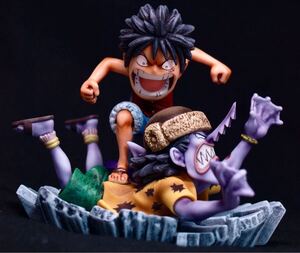 ワンピース フィギュア リペイント ルフィ アーロン ワールドコレクタブルフィギュア ログストーリーズ ルフィVSアーロン ONE PIECE