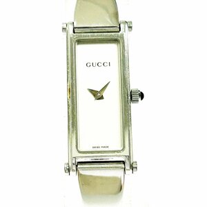 【1円スタート】【箱付き】GUCCI グッチ 1500L SS シルバー文字盤 クオーツ レディース腕時計 334696