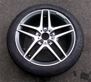 ●メルセデスベンツ Sクラス W222 純正 AMG 19×8.5J ET38 5H PCD112 1本のみ 手直し有 バリ山タイヤ●