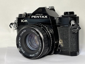 ★良品★ PENTAX ペンタックス KM ボディ ブラック/ SMC PENTAX 55mm F1.8 ★シャッター全速、露出計OK★ #1215-3