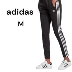 【定番】adidas トレフォイル トラックパンツ レディース Мブラック