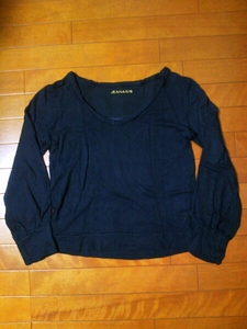 JEANASISジーナシスVネックカットソー(黒)sizeM