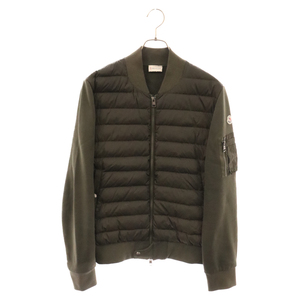 MONCLER モンクレール MAGLIA CARDIGAN フロントダウン切替 スウェットブルゾン ジャケット カーキ B20918402400