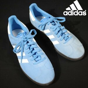 未使用1円～★adidas アディダス ローカットスニーカー シューズ 27.5cm GAZELLE ID6104 BLUE GOLD ガゼル スウェード ブルー◆2775◆