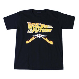 bw1●新品 黒 Lサイズ●バックトゥザフューチャー BACK TO THE FUTURE 半袖Tシャツ//バンドTシャツ ロックTシャツ 映画 デロリアン