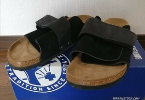 試着のみ！BIRKENSTOCK ビルケンシュトック キョウト KYOTO レザー サンダル　 スエード ブラック 黒