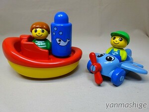 廃盤 レゴプリモ おふろボート＆レゴ飛行機 2種セット 2098 Bathtime Boat 3160 Play Plane LEGO primo duplo