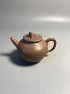 旧家蔵出 清朝期 陶磁器 朱泥 紫泥 急須 時代物 茶壷 煎茶道具 孟臣 中国宜興 紫砂 白泥 唐物 中国美術